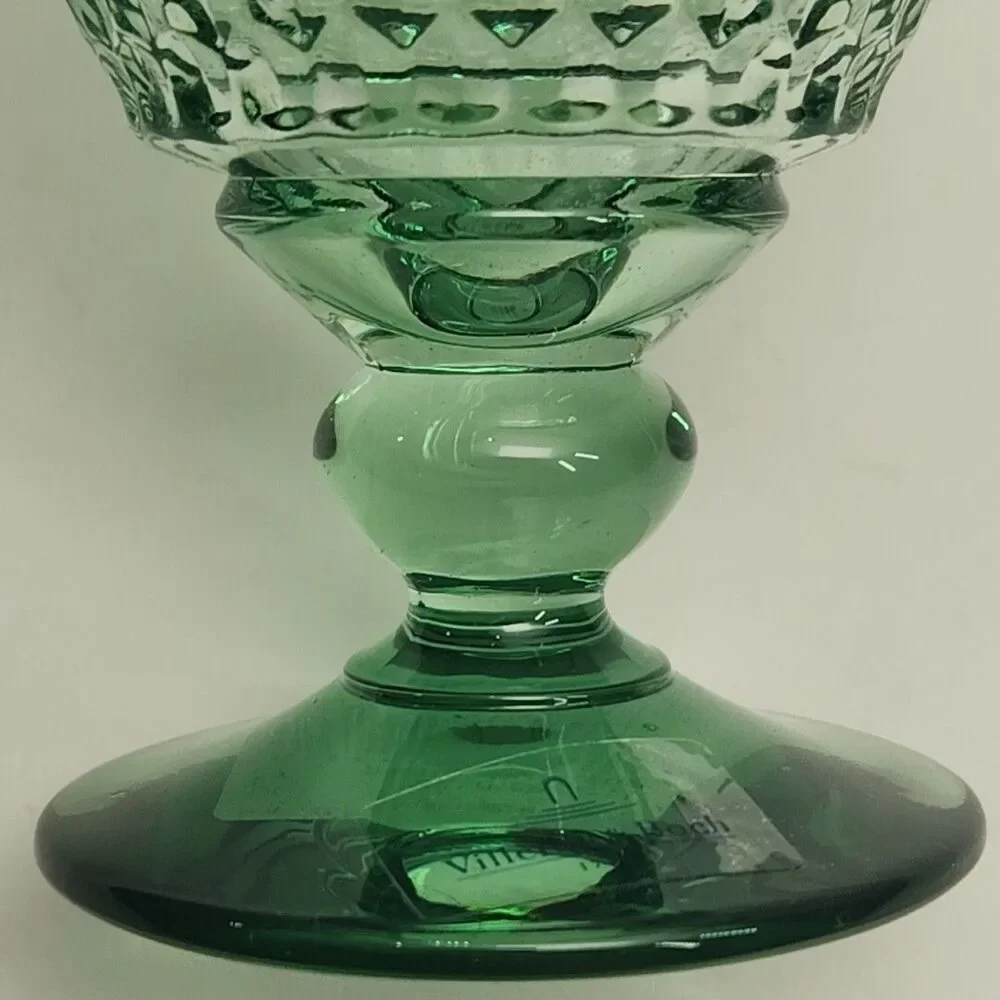 Villeroy & Boch Boston Water Goblet Green Coloured Glass Stemmed NEW